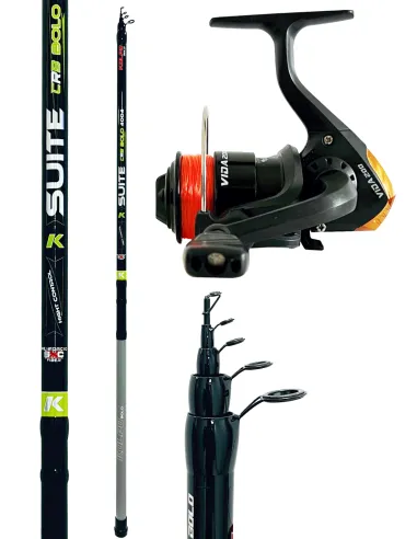Combo Bolognese Suite Bolo 5 mt Mulinello con Filo Kit da pesca Kolpo