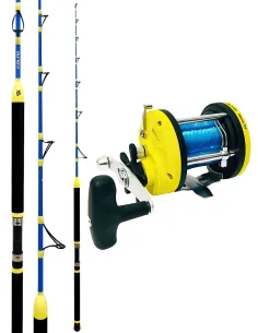 Kit Pesca Traina Canna Mulinello Rotante con Filo Kit da pesca Kolpo