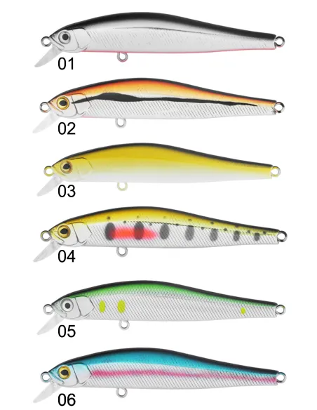 Seika Zaris jerkbait Spinning 78 mm forma sottile 7.4 g galleggiante / floating Esche Artificiali Minnow Seika
