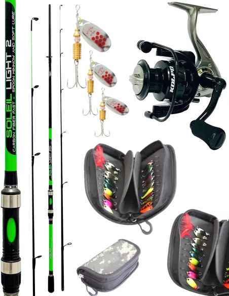 Kolpo combo da pesca spinning trota lago completo mod.2 Kit Spinning Kolpo