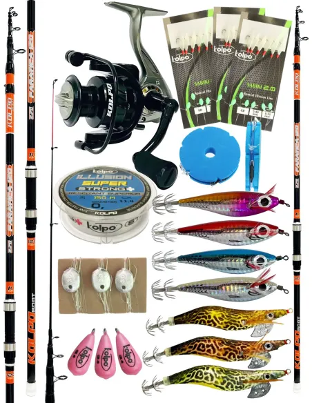 Kolpo Kit da Pesca Dalla Barca completo e professionale mod.05 Kit Bolentino Kolpo