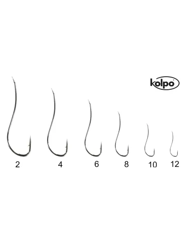 Kolpo Ami da Pesca 1007 ni Storto nichelato Ami sfusi Kolpo