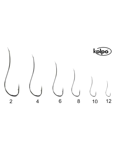 Kolpo Ami da Pesca 1007 ni Storto nichelato Ami sfusi Kolpo