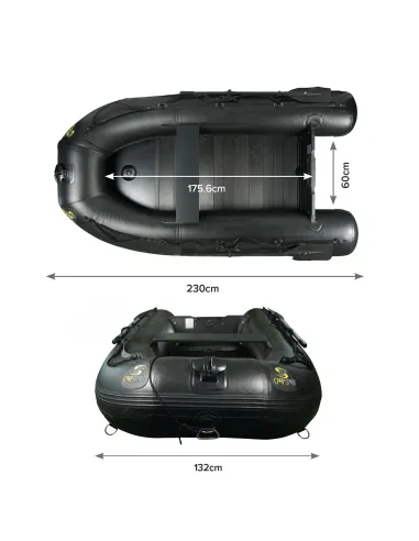 Carp Spirit BLACK BOAT ALU 230 Barca da Pesca Canoe da Pesca Carp Spirit