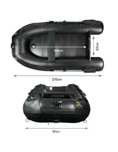 Carp Spirit BLACK BOAT ALU 270 Fishing Boat Fishing Canoes Carp Spirit