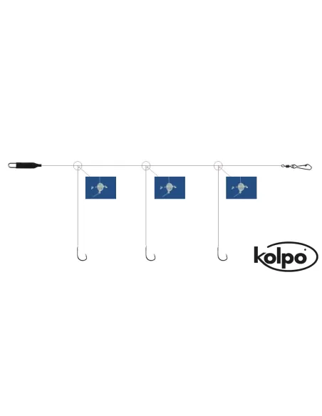 Kolpo Lenza 3 ami Pronta Top Pesca Esche Artificiali Kolpo