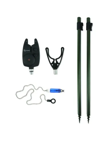Carp Spirit Kit 2 Pegs Visual and Sound Alarm Fishing Rod Holder Alarm Set Carpfishing Fishing Kit Carp Spirit