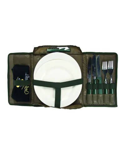 Carp Spirit Set Campeggio Piatti Forchette Coltelli Cucchiaini Posate da Pesca Camping Set accessori da campeggio Carp Spirit