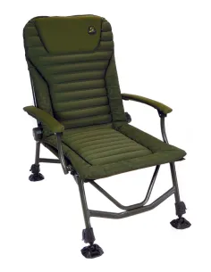 Carp Spirit Sedia Sdraio con gambe regolabili e poggia braccio imbottito da Pesca Magnum Chair Deluxe Evo Lettini e sedie Car...