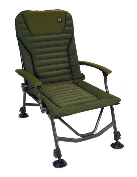 Carp Spirit Sedia Sdraio con gambe regolabili e poggia braccio imbottito da Pesca Magnum Chair Deluxe Evo Lettini e sedie Car...