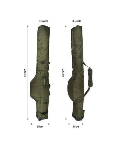 Carp Spirit Fodero Porta Canne Con Divisori Imbottiti da Pesca Magnum Multi Sleeves Foderi Per Canne Carpfishing Carp Spirit
