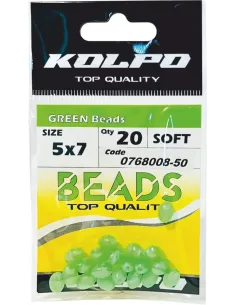 Kolpo Oval Beads Soft colore Verde 20pz Stopper Kolpo 2