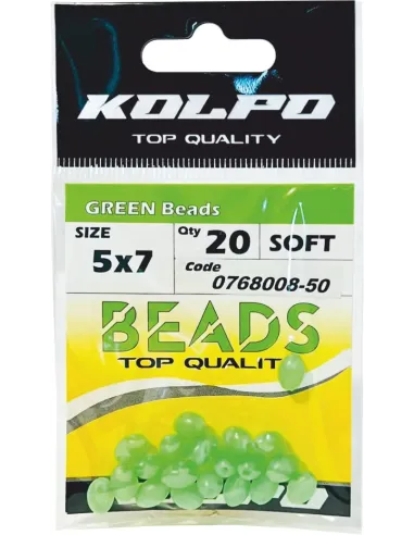 Kolpo Oval Beads Soft colore Verde 20pz-Pescaloccasione