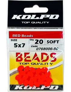 Kolpo Oval Beads soft colore Rosso 20pz Stopper Kolpo 2
