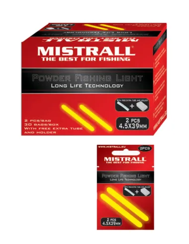 Mistrall 2pz starlite 4.5mmx39mm + porta starlite da cima Starlight da Pesca Mistrall