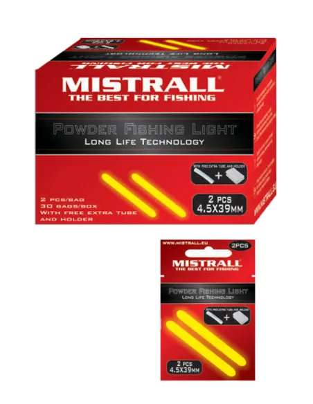 Mistrall 2pz starlite 4.5mmx39mm + porta starlite da cima Starlight da Pesca Mistrall