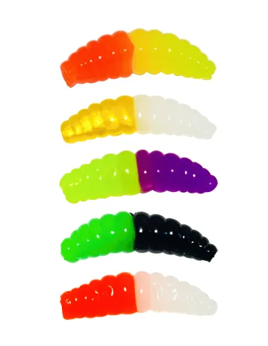 Kolpo camole bicolor super soft 3.5 cm 10 pz Esche per Trote Kolpo
