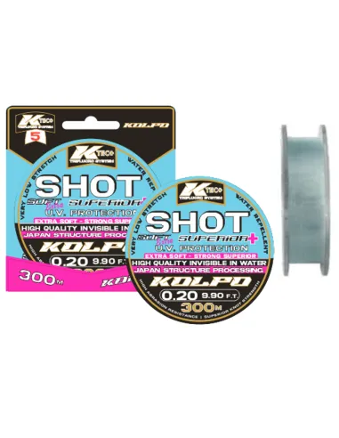 Kolpo shot monofilo da pesca di altissima qualità per tutte le pesche 300mt Monofili Kolpo