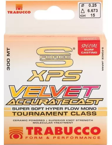 Trabucco Filo Velvet Accurate Cast 300 Mt Surf  Fili da pesca Trabucco