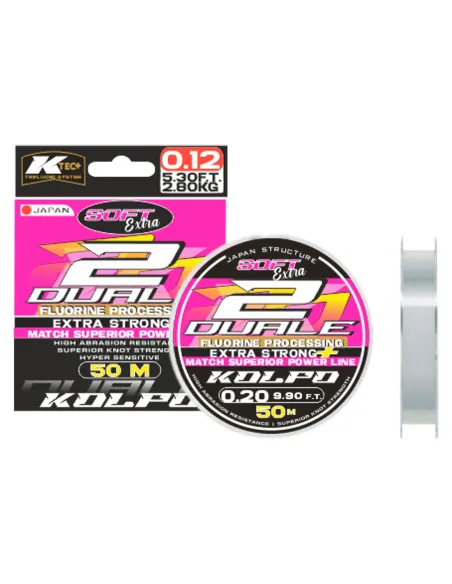 Kolpo Duale filo da pesca nylon per terminali bava extra strong 50 mt Fili Fluorine Kolpo