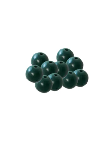 kolpo round stopper green 10pcs soft beads save knot