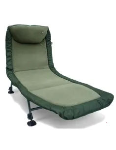 NGT Classic Bed - 6 legged fleece covered sofa bed with recliner and cushion