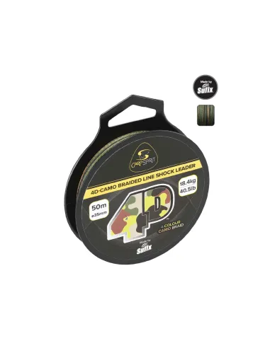 Carp Spirit Shock Leader 4D Camo Braided Line Shock Leader Shock Leader Carp Spirit