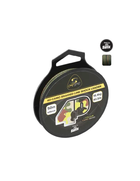 Carp Spirit Shock Leader 4D Camo Braided Line Shock Leader Shock Leader Carp Spirit