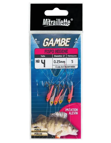 Ragot Sabiki Fispo Hegene Gold 6,9 Gr Artificiale da Pesca Sabiki Ragot