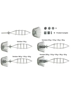 Ragot Totanara Squid Jig Cage (Adjustable Weight) 264,4 Gr Artificiale da Pesca Totanare e polpare Ragot