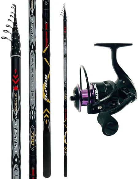 Kolpo Combo Pesca Bolognese Canna Everstorm Bolo Mulinello Solaris 4000 Kit Bolognese Kolpo