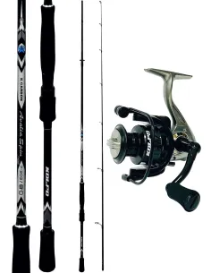 Kolpo kit pesca spinning con canna in carbonio 10/40 g e mulinello 3000 Kit Spinning Kolpo