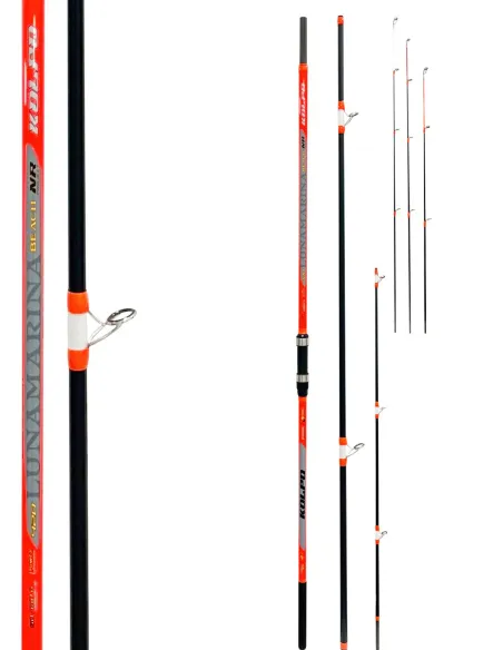 Kolpo Lunamarina Canna da Pesca Surfcasting in 3 sezioni 50/150 gr con tre vette intercambiabili in carbonio Canne Surf Casti...