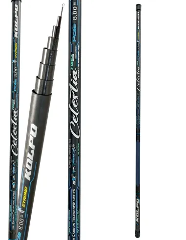 Kolpo Celestia fixed telescopic fishing rod with high modulus carbon spiral