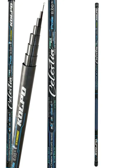 Kolpo Celestia fixed telescopic fishing rod with high modulus carbon spiral