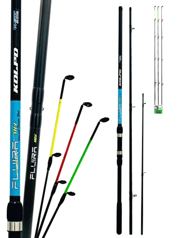 Kolpo Fluira canna da pesca feeder 20/90gr 3 vette Canne Feeder Ledgering Kolpo