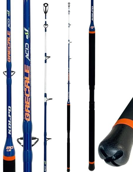 Kolpo Grecale Canna Da Pesca in Carbonio Acid 20-50 lb traina Canne da pesca per professionisti e principianti Kolpo