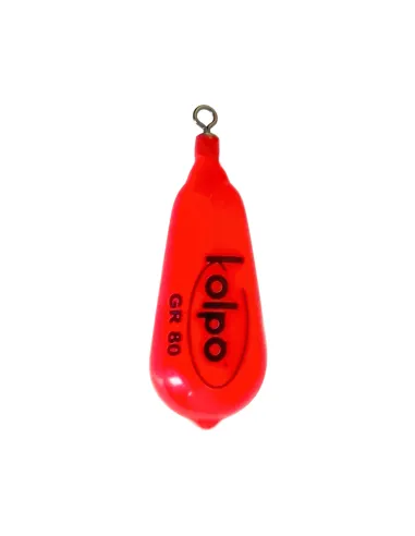 Kolpo piombo da pesca pera con girella rolling fosforescente Piombi Kolpo