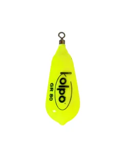 Kolpo piombo da pesca pera Giallo con girella rolling fosforescente Piombi Kolpo