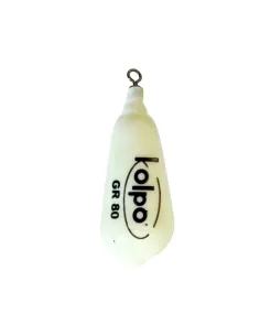 Kolpo piombo da pesca pera Bianco con girella rolling fosforescente Piombi Kolpo