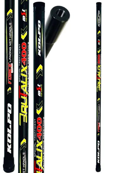 Kolpo Brutalix Super strong spiral telescopic landing net with universal threaded bushing