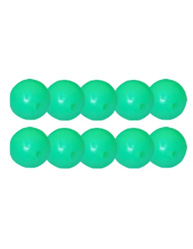 Kolpo Round Beads soft perline morbide Rotonde Verdi 10pz Stopper Kolpo