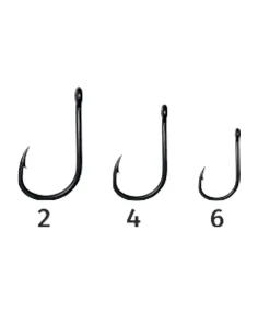Kolpo Carp Fishing Hook C Matt Black with Eyelet 10 pcs Kolpo Fishing Hooks Eyelet 2