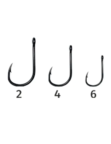 Kolpo Carp Fishing Hook C Matt Black with Eyelet 10 pcs Kolpo Fishing Hooks Eyelet
