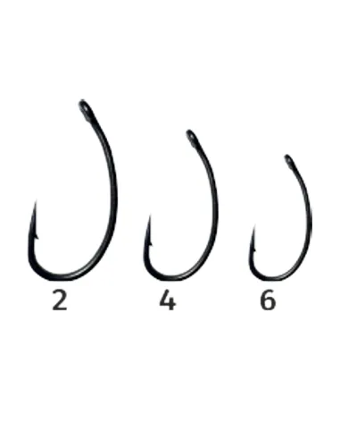 Kolpo Carp Fishing Hook G Matt Black with Eye 10 pcs