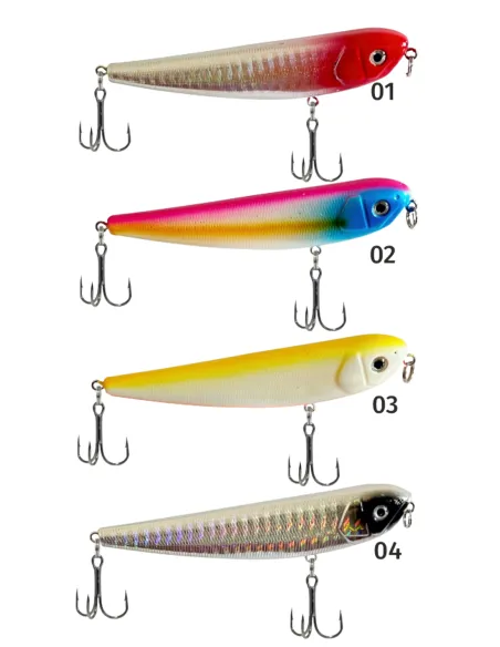 Kolpo Genix artificiale da pesca spinning walking the dog galleggiante 90 mm 7.7 gr Esche Artificiali Minnow Kolpo