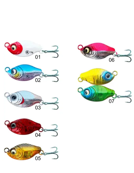 Jig Drix Kolpo 35 mm 10 gr light jig in metallo con ancoretta Jig Kolpo