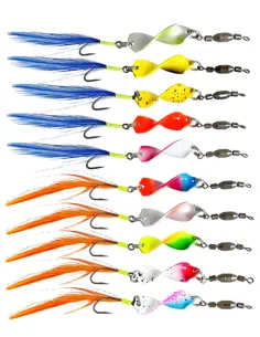Kolpo Vortice Artificiale da pesca spinning e traina costiera 70mm 3gr Ondulanti Kolpo