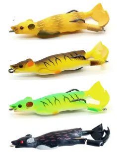 Kolpo Mouse artificiale da spinning black bass lucci riproduzione di un topo 90mm 12gr galleggiante Siliconici Kolpo