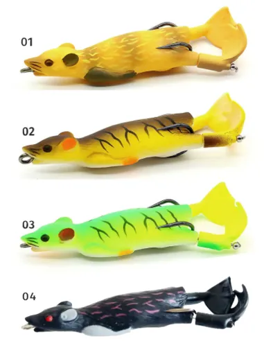Kolpo Mouse artificiale da spinning black bass lucci riproduzione di un topo 90mm 12gr galleggiante Siliconici Kolpo